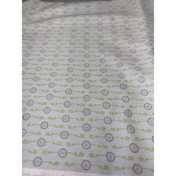 Whimsical Dotted Floral Cotton Quilting Fabric 1/2 yard Soft Pastel Geometric De - Picture 7 of 12